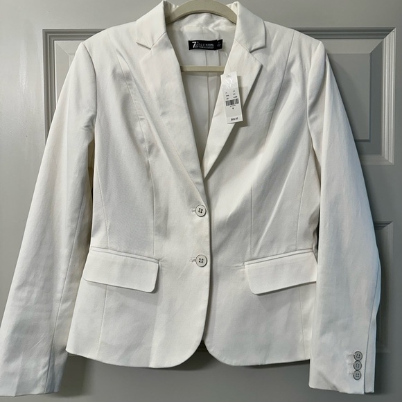 NWT NY & CO White 2-Button Blazer Size 6 - Picture 3 of 12